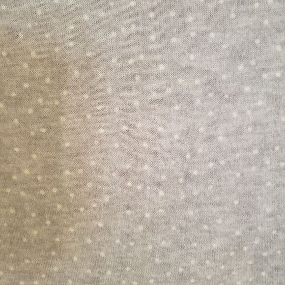 LC Lauren Conrad Gray White Polka-dot Long Bell Sleeve Top Soft Rayon XL - Picture 5 of 9